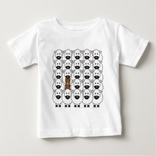 Camiseta Para Bebê Kelpie australiano nos carneiros