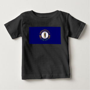 Camiseta Para Bebê Kentucky: Bandeira do Estado da Comunidade Bluegra