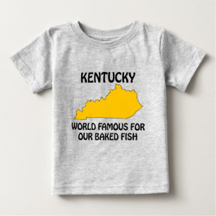 Camiseta Para Bebê Kentucky - Mundialmente Famoso por Nosso Peixe Ass