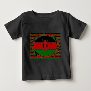 Camiseta Para Bebê Kenya Flag Art - Patriotic & Modern Design