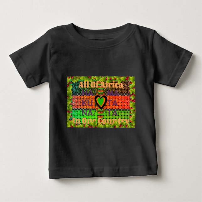 Camiseta Para Bebê Kenya Hakuna Matata (Frente)