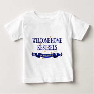 Camiseta Para Bebê Kestrels inicial de boas-vindas