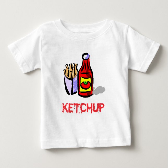 Camiseta Para Bebê ketchup (Frente)