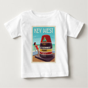 Camiseta Para Bebê Key West Flórida