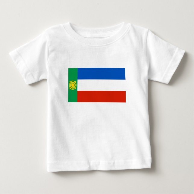 Camiseta Para Bebê Khakassia Flag (Frente)