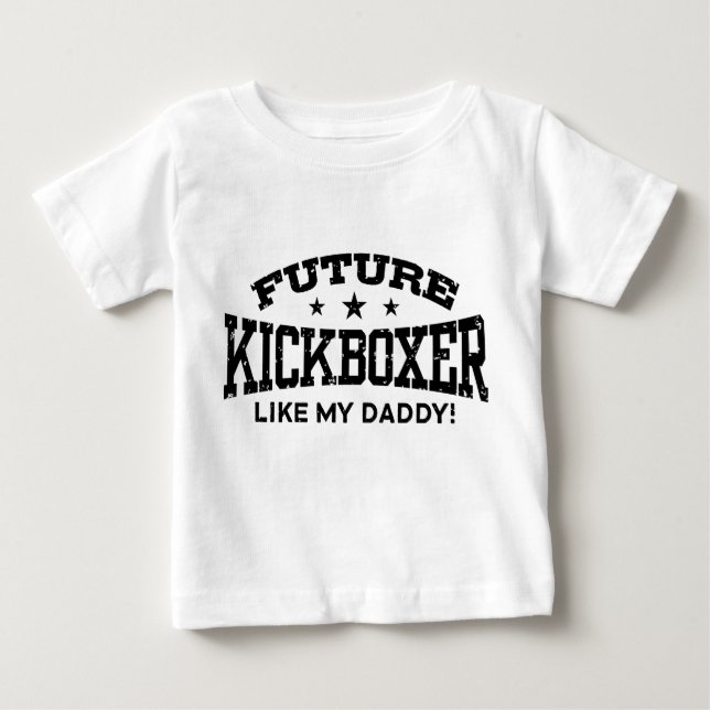 Camiseta Para Bebê Kickboxer futuro (Frente)