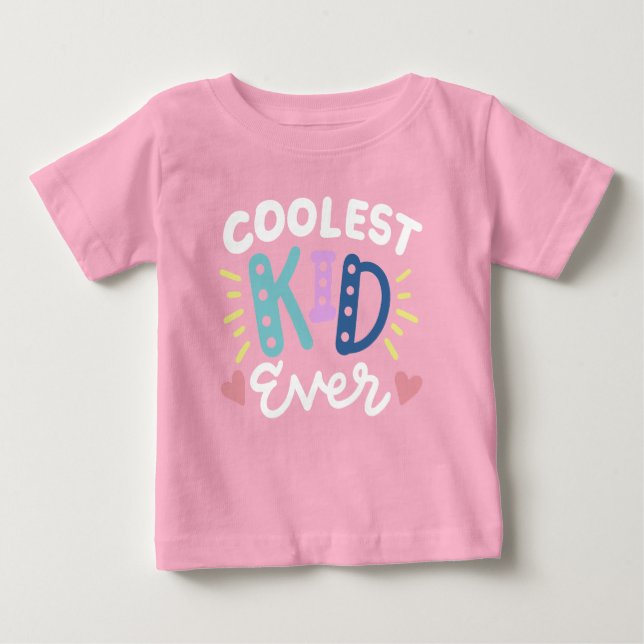Camiseta Para Bebê Kid Mais Legal Nunca (Frente)