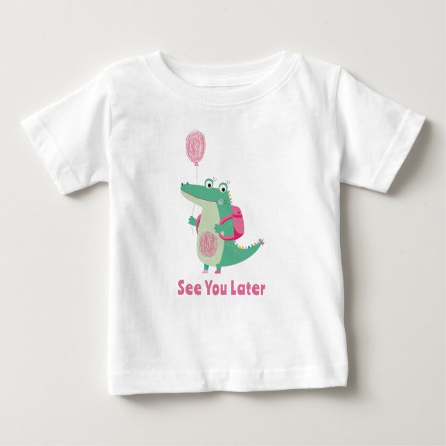 Camiseta Para Bebê Kids Alligator T-Shirt (Frente)
