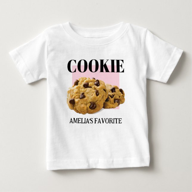 Camiseta Para Bebê Kids Cookie T-shirt, Cookie Personalizado (Frente)