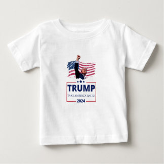 Camiseta Para Bebê Kids Trump 2024 "Take America Back" T-shirt