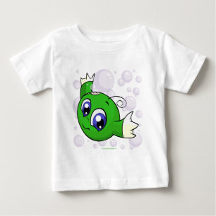 Camiseta Para Bebê Kiko verde que swishing através do lago Kiko