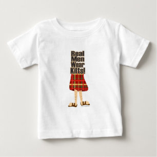Camiseta Para Bebê Kilts reais do desgaste de homens