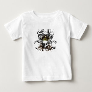 Camiseta Para Bebê King Squid Skull Baby