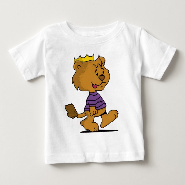 Camiseta Para Bebê Kingston | Leão Cubby (Frente)