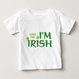 Camiseta Para Bebê Kiss Me Im Irish
