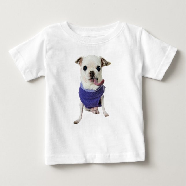 Camiseta Para Bebê Kissy Chihuahua (Frente)