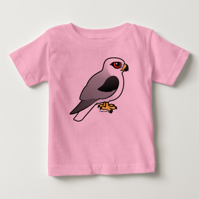 Camiseta Para Bebê Kite de cauda branca (Frente)