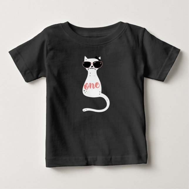 Camiseta Para Bebê Kitten Me First Birday Shirt (Frente)