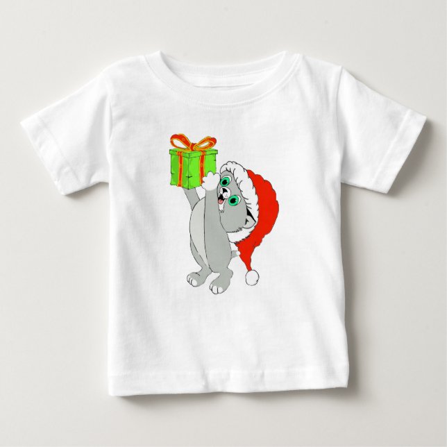 Camiseta Para Bebê Kitten Natal (Frente)