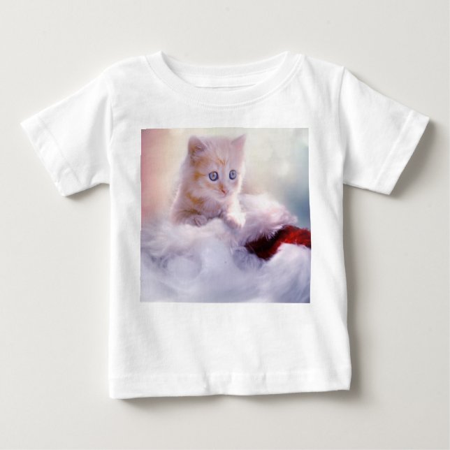 Camiseta Para Bebê Kitten Natal (Frente)