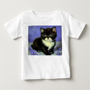 Camiseta Para Bebê Kitten Tuxedo Van Gogh