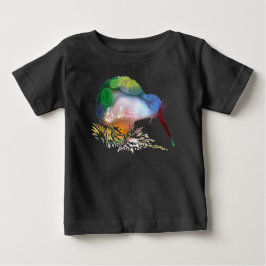 Camiseta Para Bebê Kiwi Bird Art