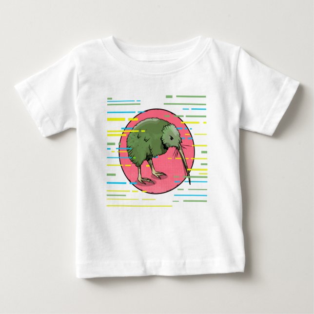 Camiseta Para Bebê Kiwi da Nova Zelândia (Frente)