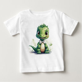 Camiseta Para Bebê Kleine groene Dino