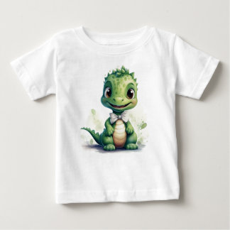 Camiseta Para Bebê Kleine groene Dino