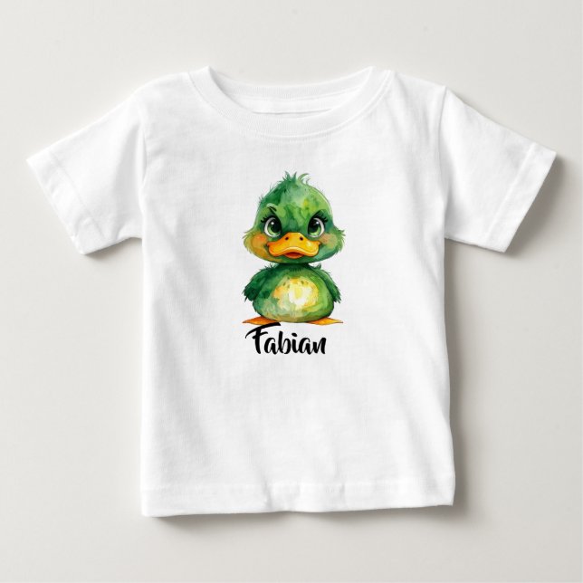 Camiseta Para Bebê Kleine grüne Ente  (Frente)