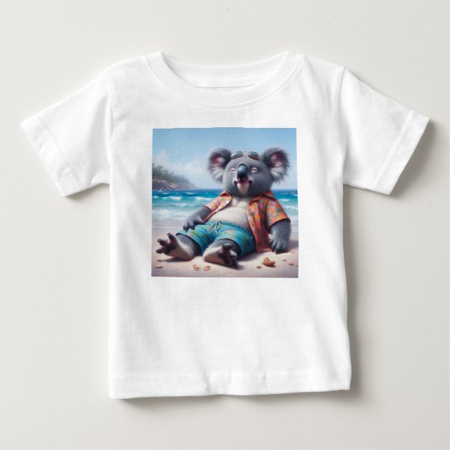 Camiseta Para Bebê Koala Beach (Frente)