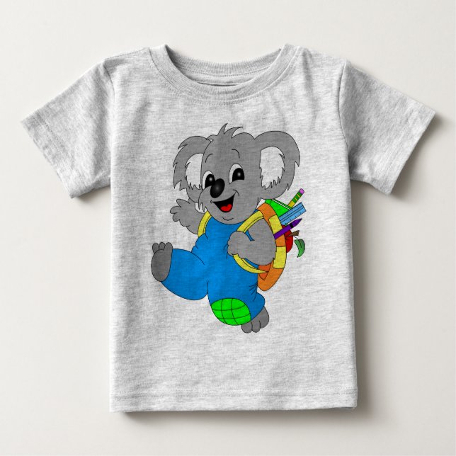 Camiseta Para Bebê Koala Bear com mochila (Frente)