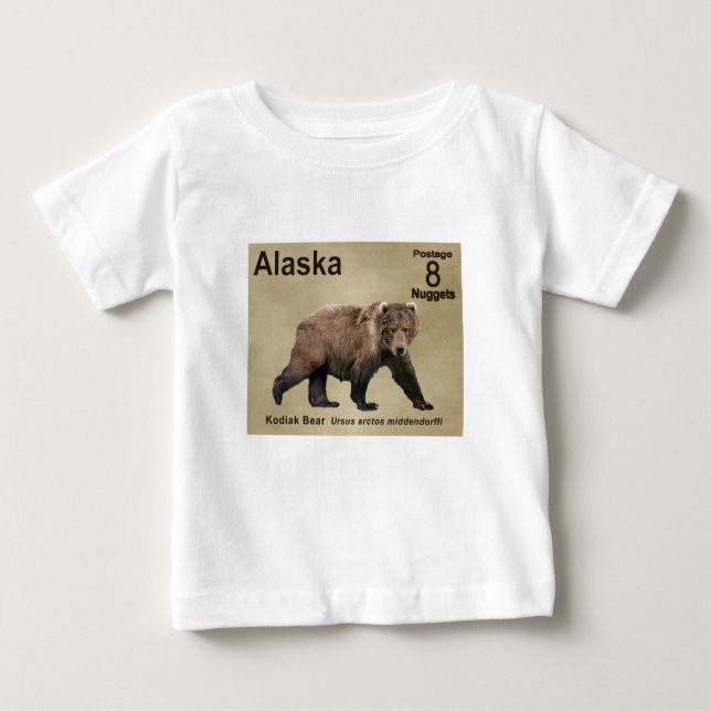Camiseta Para Bebê Kodiak Bear (Frente)