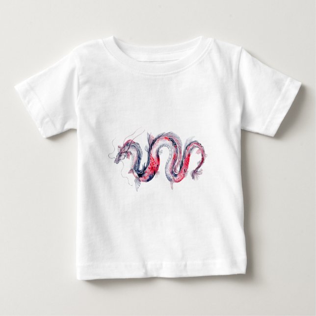 Camiseta Para Bebê Koi Dragon (Frente)