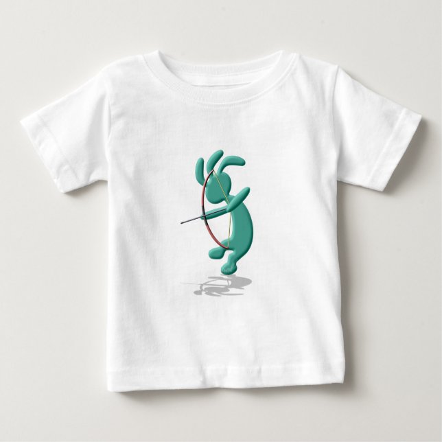 Camiseta Para Bebê Kokopelli caçoa o tiro ao arco (Frente)