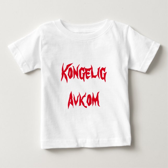 Camiseta Para Bebê Kongeligavkom, Crianças Reais em Norueguês (Frente)