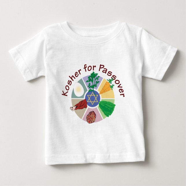 Camiseta Para Bebê Kosher para o Passover (Frente)