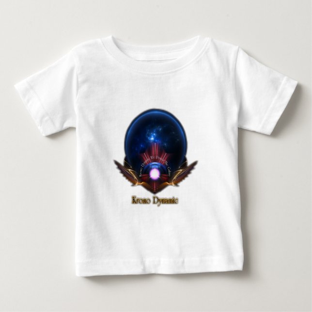 Camiseta Para Bebê Krono Dynamic Fractal Art (Frente)