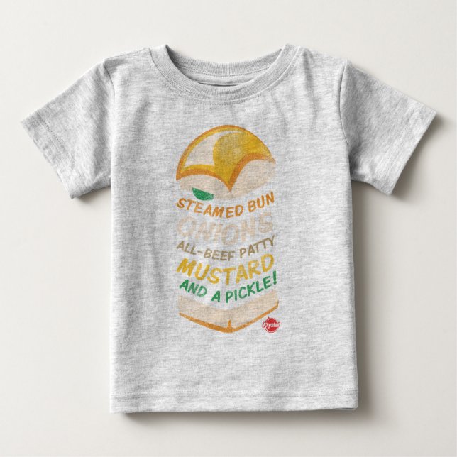 Camiseta Para Bebê Krystal empilhou (Frente)