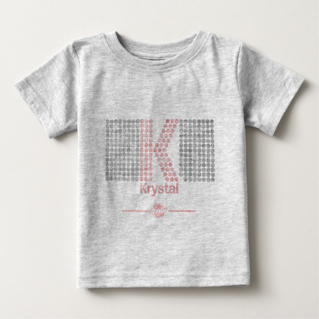 Camiseta Para Bebê Krystal K grande (Frente)