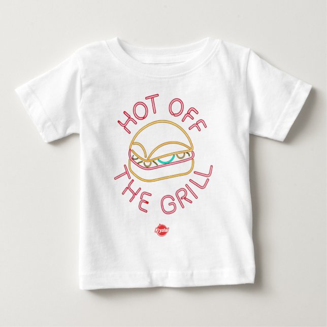 Camiseta Para Bebê Krystal quente fora da grade (Frente)