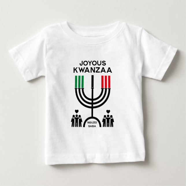 Camiseta Para Bebê Kwanzaa Alegre (Frente)