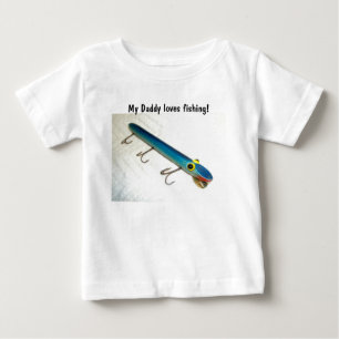 Camiseta Para Bebê L Cooper Goo-Goo Olhos Eel Vintage Lure Baby TSirt