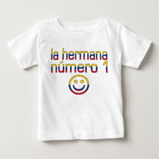 Camiseta Para Bebê La Hermana Número 1 - Irmã número 1 em colombiano