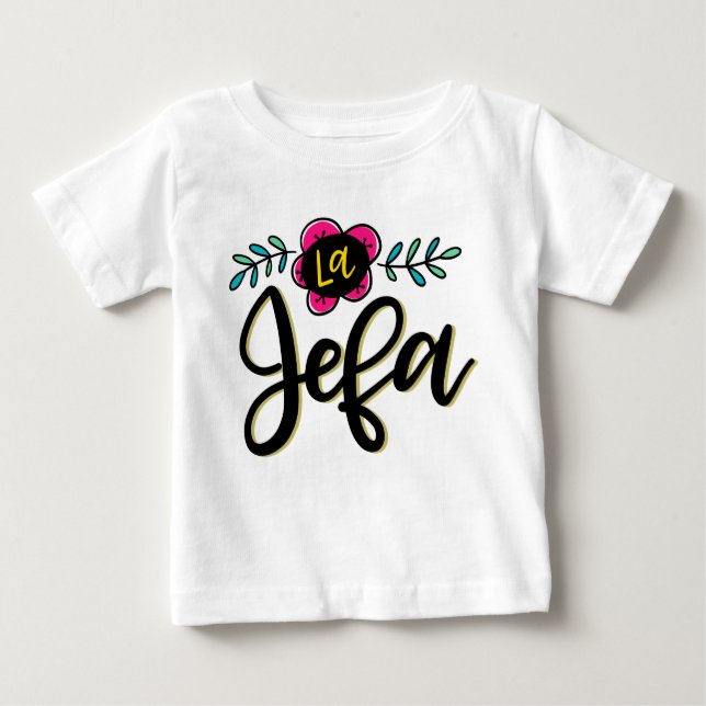 Camiseta Para Bebê La Jefa (Frente)