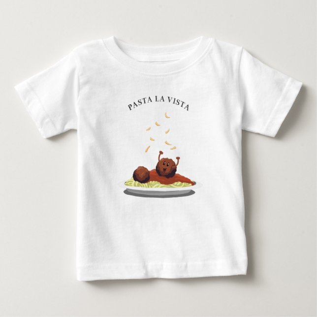 Camiseta Para Bebê La Vista massa do Meatball feliz da "! " (Frente)