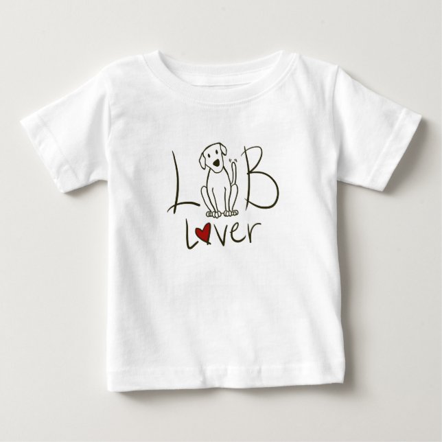Camiseta Para Bebê Lab Lover Baby Romper (Frente)