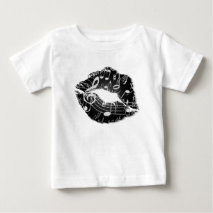 Camiseta Para Bebê Lábios da música