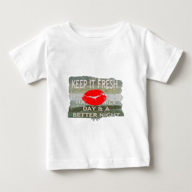 Camiseta Para Bebê Lábios Frescos, Elevação De Víblias: 'Mantenha-O F (Frente)