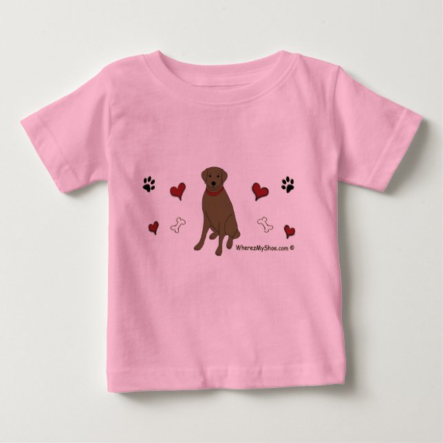 Camiseta Para Bebê laboratório de chocolate (Frente)